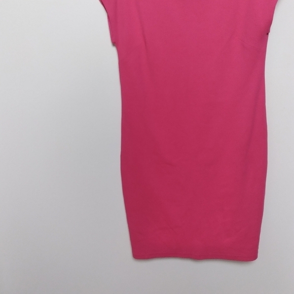 Talbots Pink Cap Sleeve Cotton Bodycon Midi Dress Size Small - Picture 3 of 8